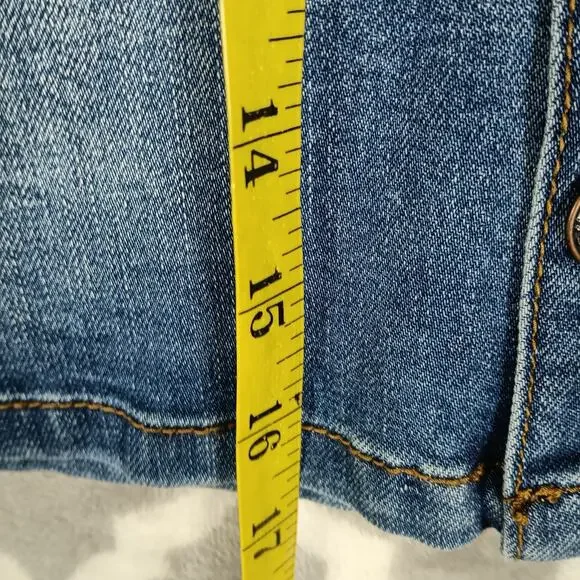 Best Mountain Denim Skirt Women Size L Blue Button Front Western Cowgirl Ranch - Picture 6 of 9
